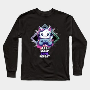 Eat Sleep Game Repeat Long Sleeve T-Shirt